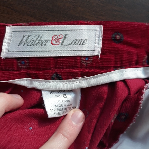 90s Red Corduroy Skirt - Picture 6 of 9